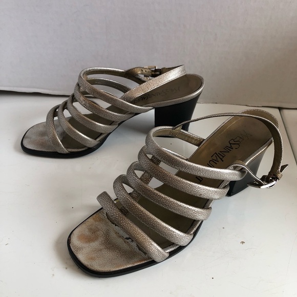 Gorg! YSL Yves Saint Laurent strappy block high heel shoes - Picture 3 of 16